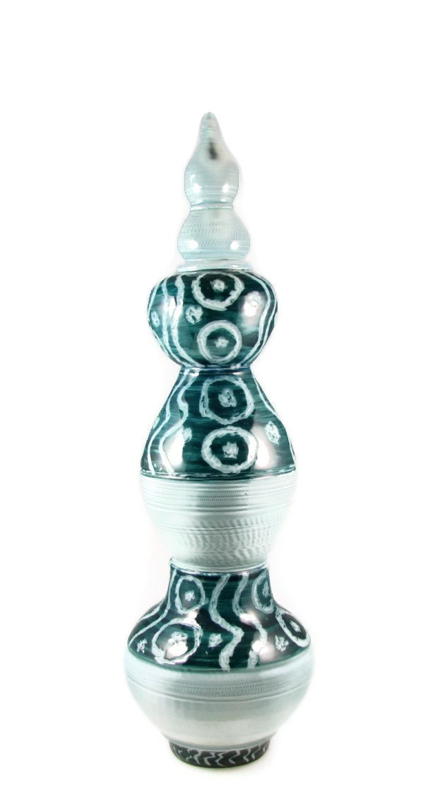 Ceramic Art Sculpture - Closed Vessel Sculpture - Handmade Pottery Centerpiece - Ready to Ship