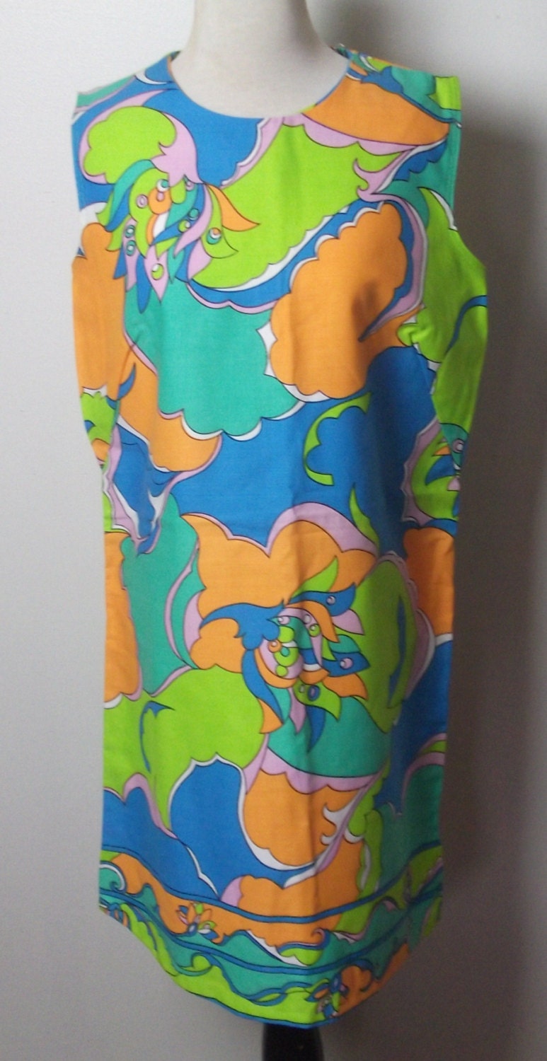 Vintage 1960's Mod Shift Dress