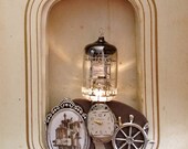 Burning Man jewelry - steampunk vacuum tube pin - glow in the dark jewelry - Neverwas Haul jewelry