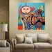 African Masks..... original painting, acrylic on wood, 23.6x23.6", 60x60 cm, african culture, abstract, fantasy, masks, tradition
