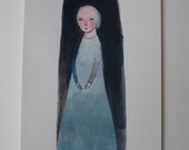 Blue Lady - an original acrylic sketch