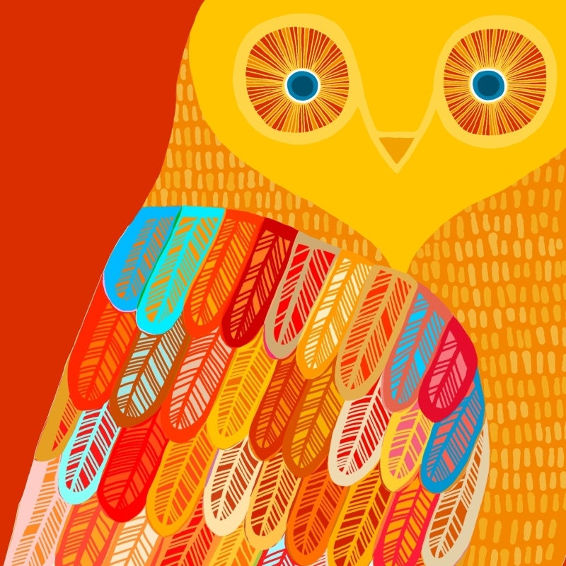 Owl print large