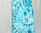 Tie Dye Cotton Maxi Skirt,Yoga, Ready To Ship,One of a Kind, Summer Beach Hippie Cover Fold over top XL XXL