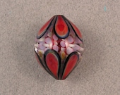 Laminar Capsule "Coral Wisteria" - Lampwork Hollow Blown Boro Focal Bead by Beau Barrett