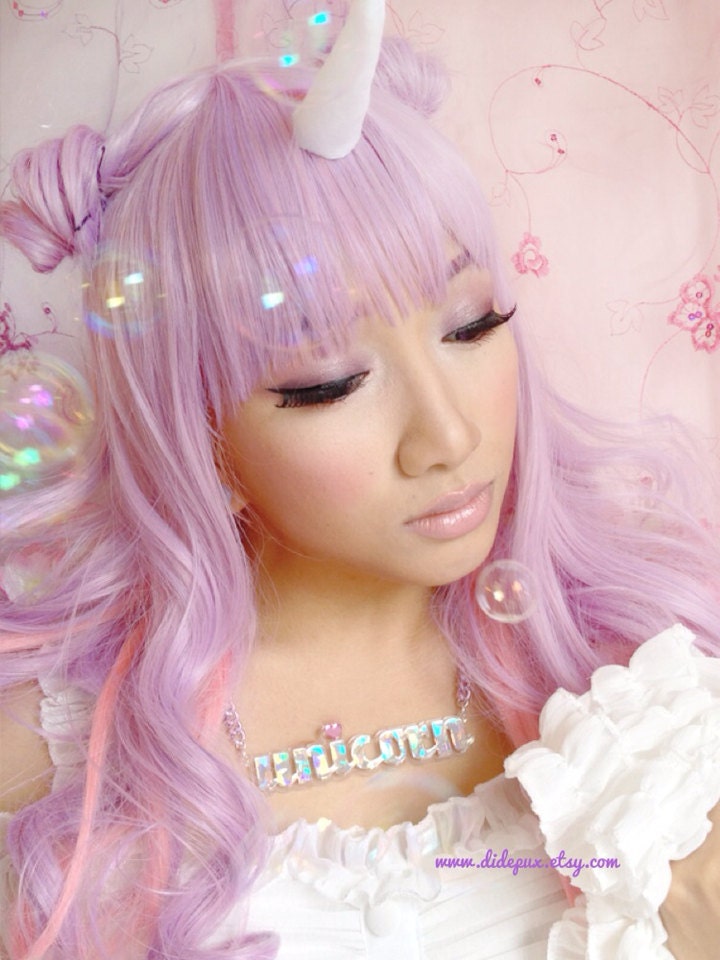 UNICORN GALAXY Holographic Iridescent laser cut acrylic necklace
