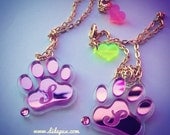 KITTY PAW  custom name necklace laser cut