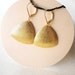 Triangle Dangle Earrings - Sparkly Brass Dangle Earrings - Glittery Jewelry - Gold Tone Brass Dangle Earrings