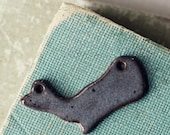 Whale Silhouette- small- handmade ceramic connector pendant