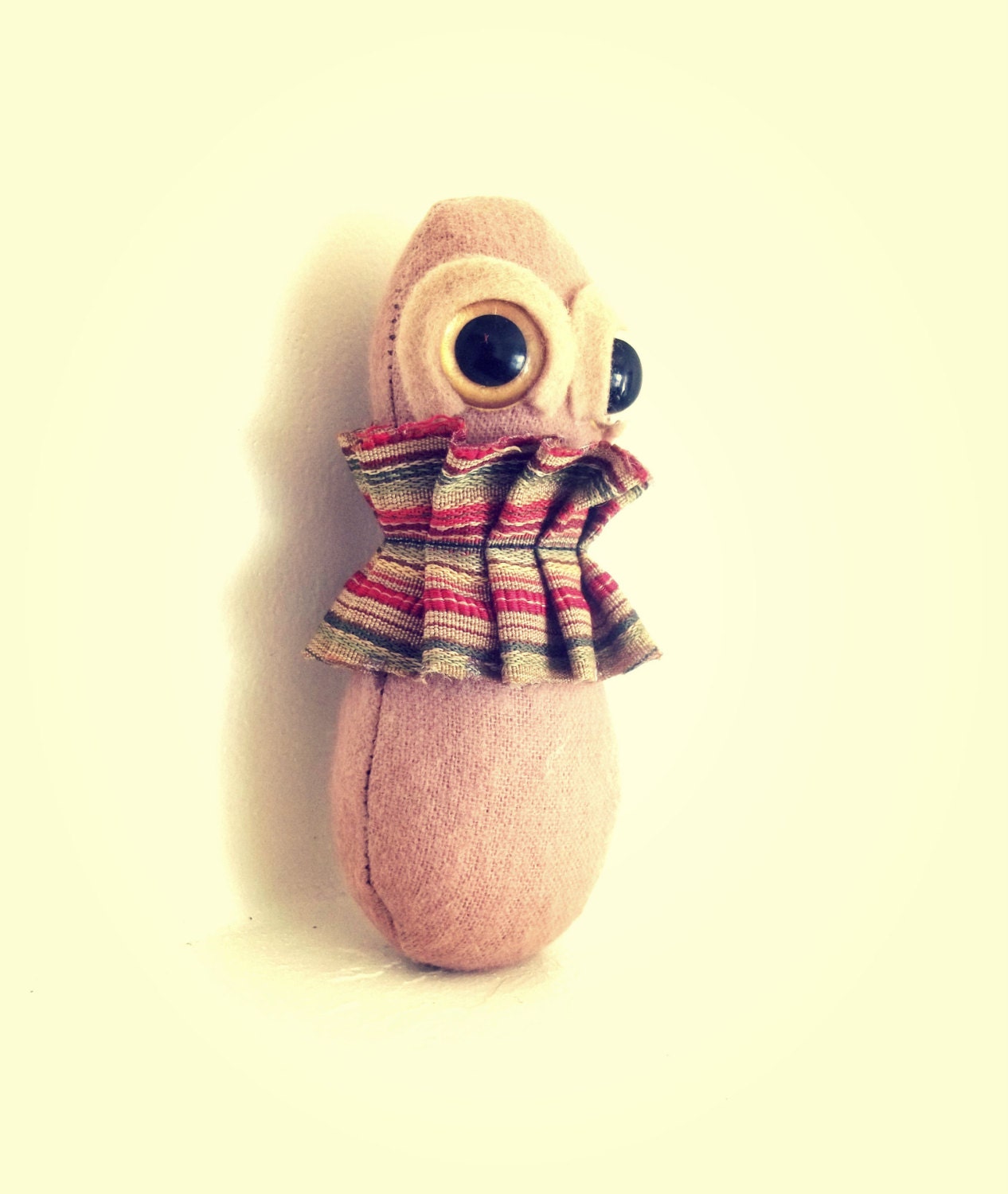 Poshy Peanut-toy, art doll, toy food, folk art, monster, alien, plush, peanut doll, soft sculpture, stuffed toys, home, living