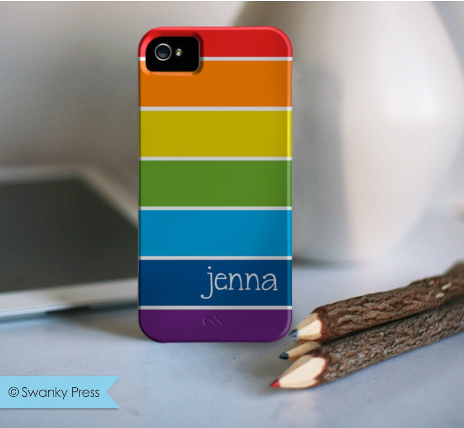 iPhone 5 - iPhone case - personalized Rainbow Monogram - Cover, Shell Il_170x135