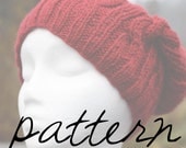 PDF Knitting Pattern - Slouchy Beanie Hat