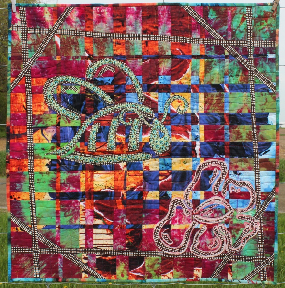 Quilted Wall Art - A Bee and A Blossom