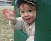 Boys Flat Cap 2 3 4 Years - Toddler Plaid Newsboy in Blue Madras Patchwork Summer Style
