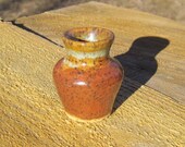 Pottery Mini Vase - Bud Vase in Brown and Green