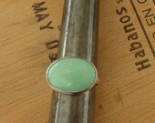 Chrysoprase Statement Ring, Gemstone Ring, Cocktail ring, sterling silver ring