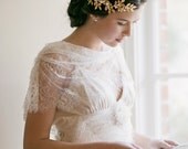 Octavia leaf & gemstone bridal Roman crown style 1910