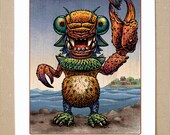 Cacklecrab 11 x14 signed Japanese monster print