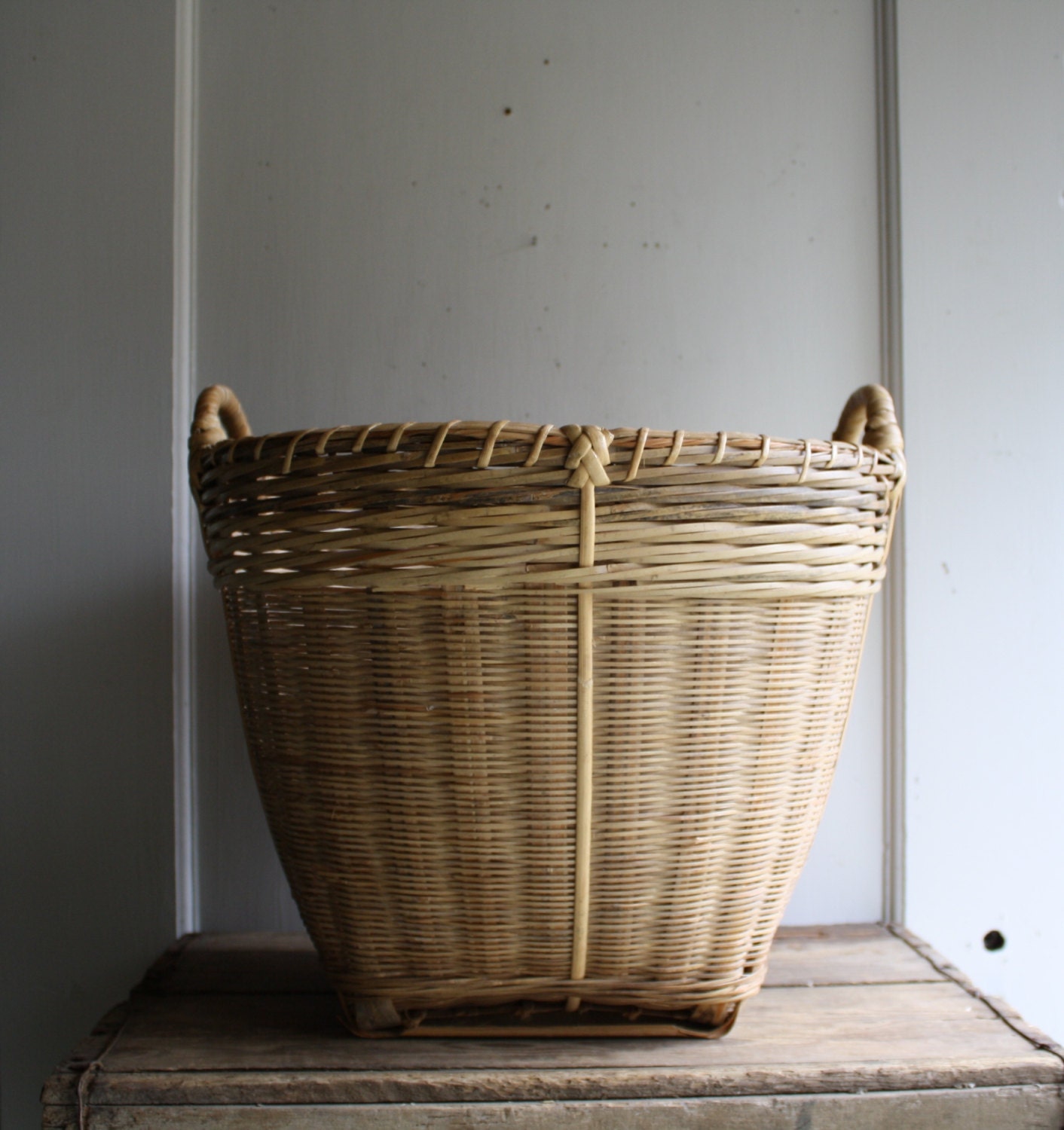 vintage bamboo basket