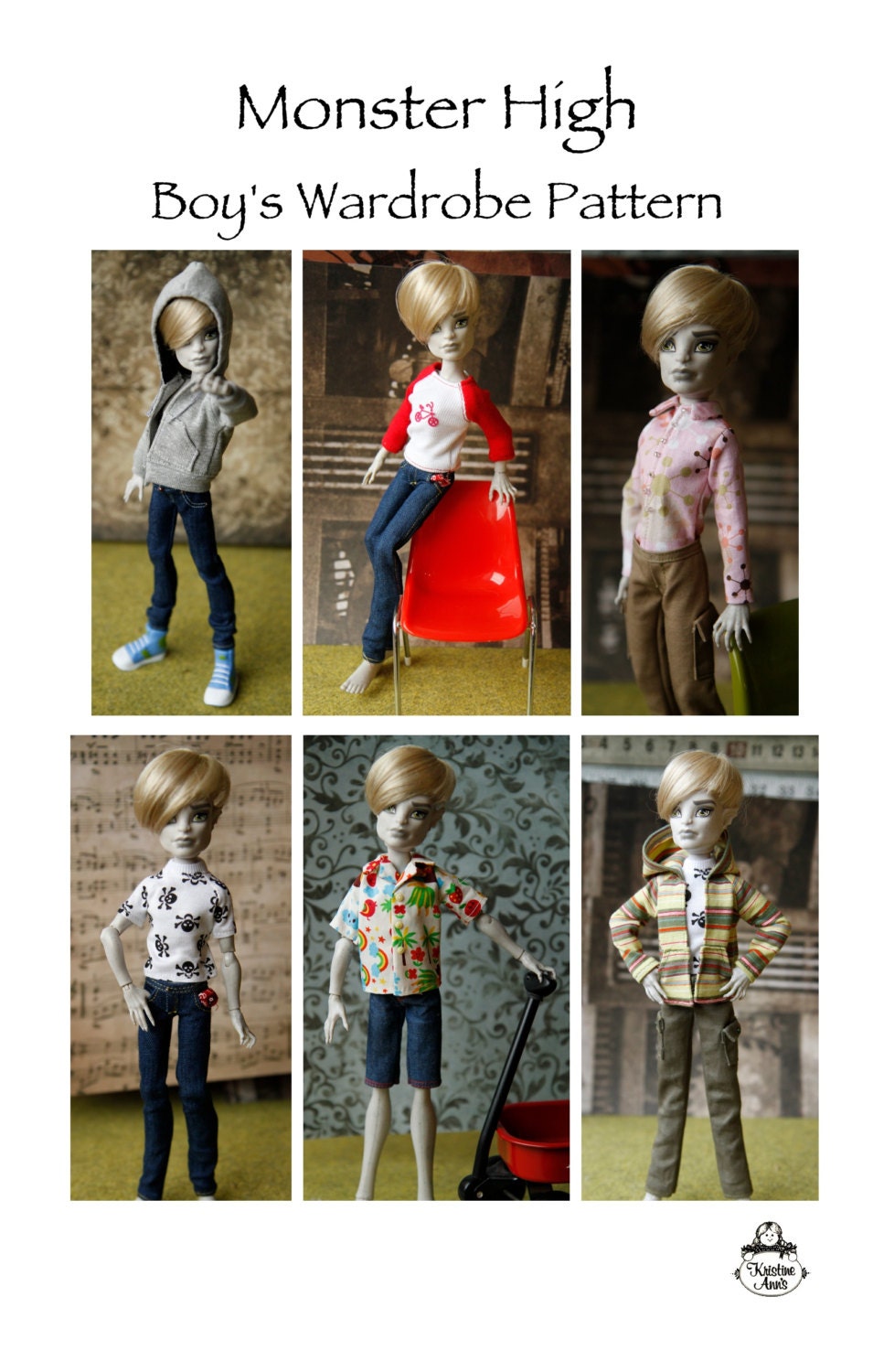 Monster High Boy's Wardrobe  PATTERN