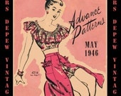 Vintage Pattern Catalog Booklet Advance Fashion News Booklet PDF Copy May 1946-INSTANT DOWNLOAD-