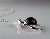 Sea Turtle Necklace - Gemstone Onyx Turtle Pendant - Unique Black Onyx Jewelry - Turtle Totem - Sea Life - Jet Black - Nautical
