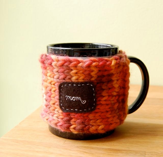 Personalize this Mug Cozy - Knitted Tea Cup Cosy Customizeable