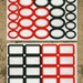 100 Red and Black Apothecary Labels