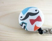 Moustache Retractable Badge Reel - ID Badge Holder (Clip-on) - Moustache Bowties