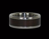 Hawaii Titanium Rings Milo wood inlay