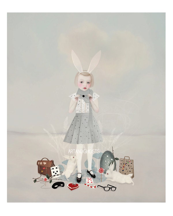 Hop - Digital Illustration Art Print 10x8