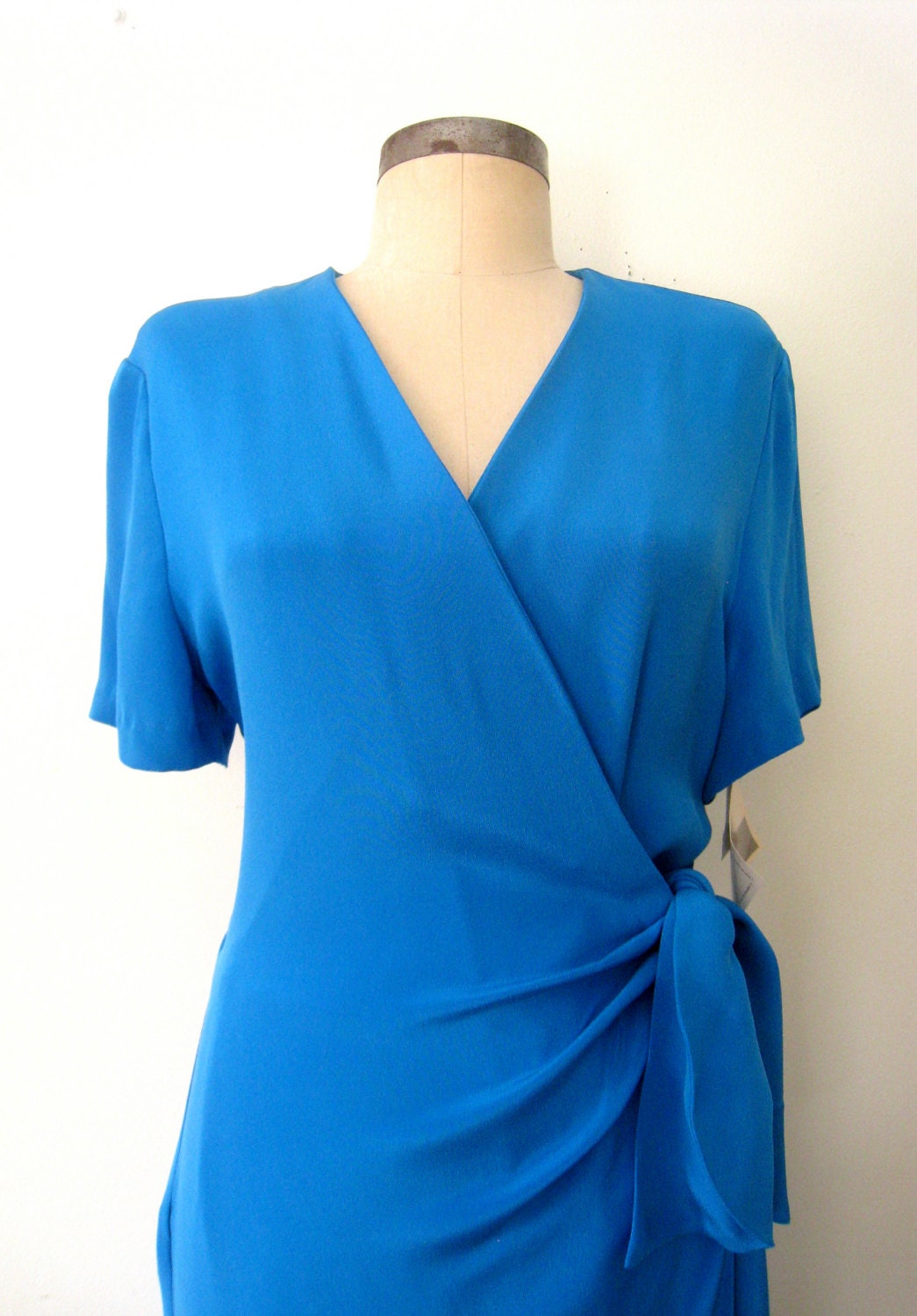 Silk Dress// Silk Wrap Dress // Sky Blue Silk