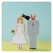 Custom Wedding Cake Topper Couple With Pet