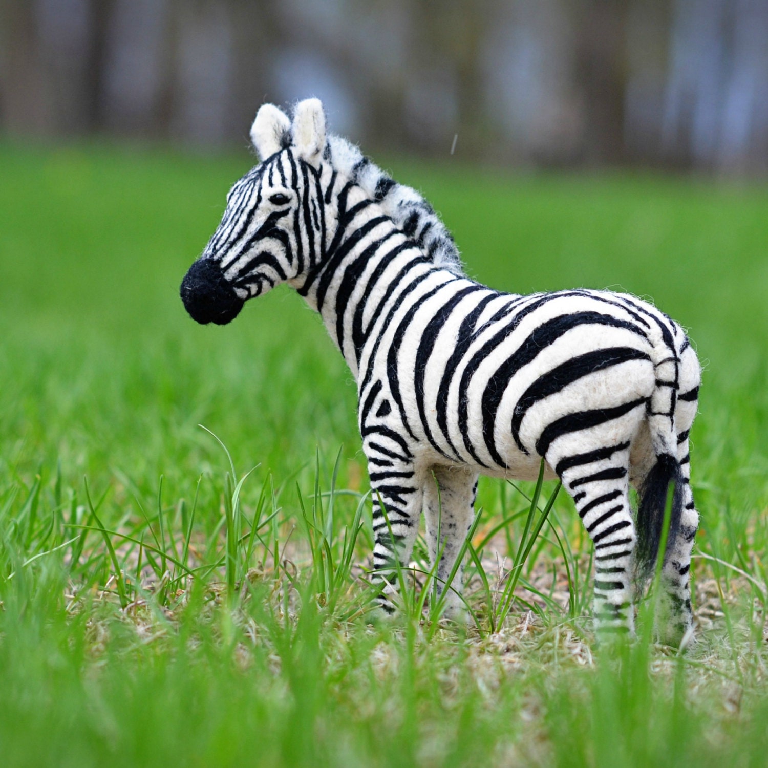 Zebra - Needle felted - African Wildlife - sculpture