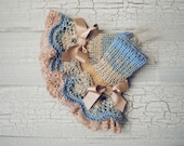 WOODLAND Wristlets in Sand Beige Blue and Sea Green Ready to Ship