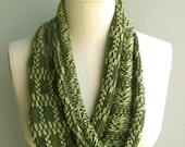Leaf Green Plaid Yin and Yang Alpaca Merino Neck Scarf