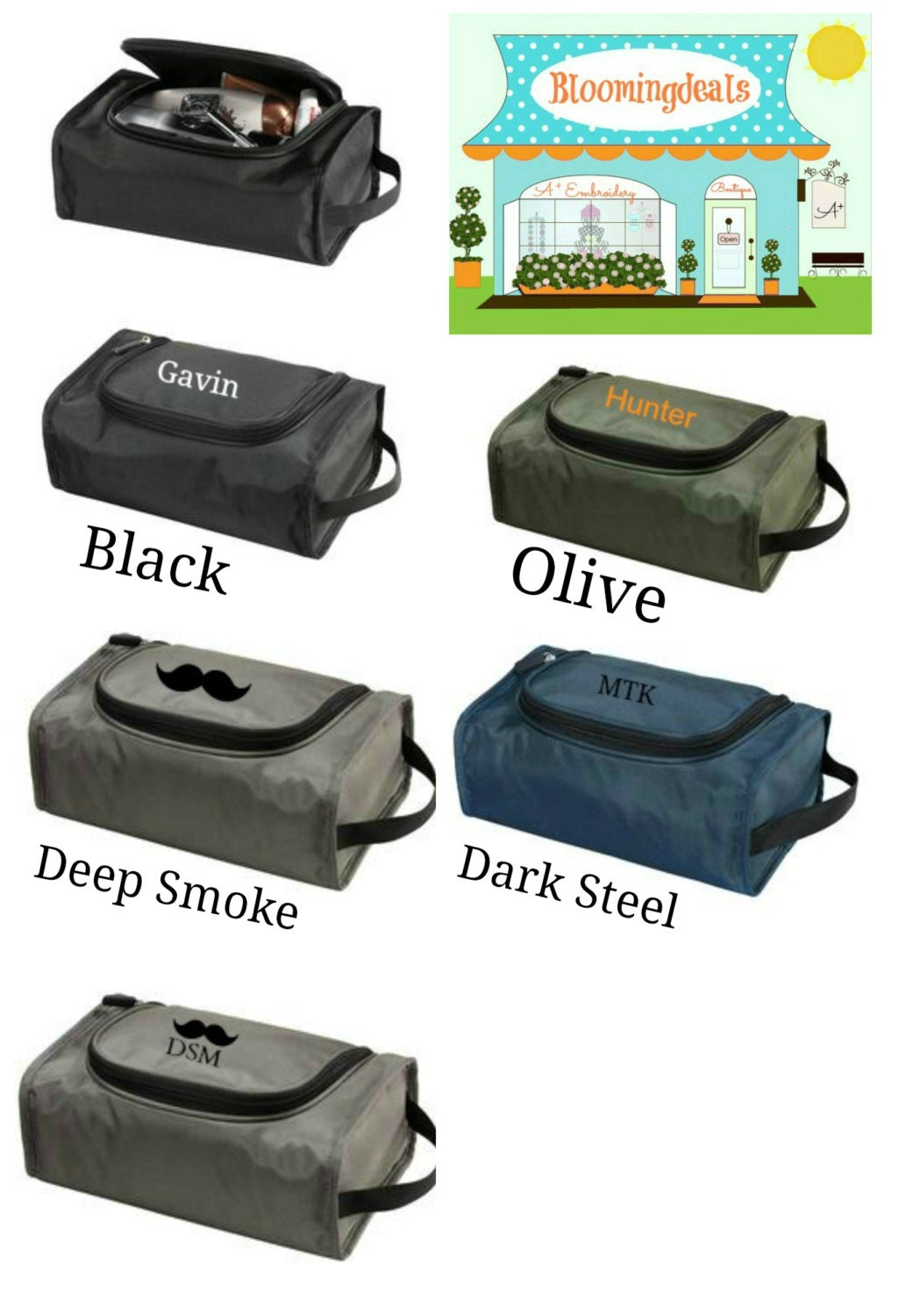Monogram Toiletry Kit Travel Bag Wedding Party Gift For Men Under 20 Dollars Fathers Day