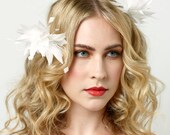 Bridal headpiece, Feather headband, circlet, wreath