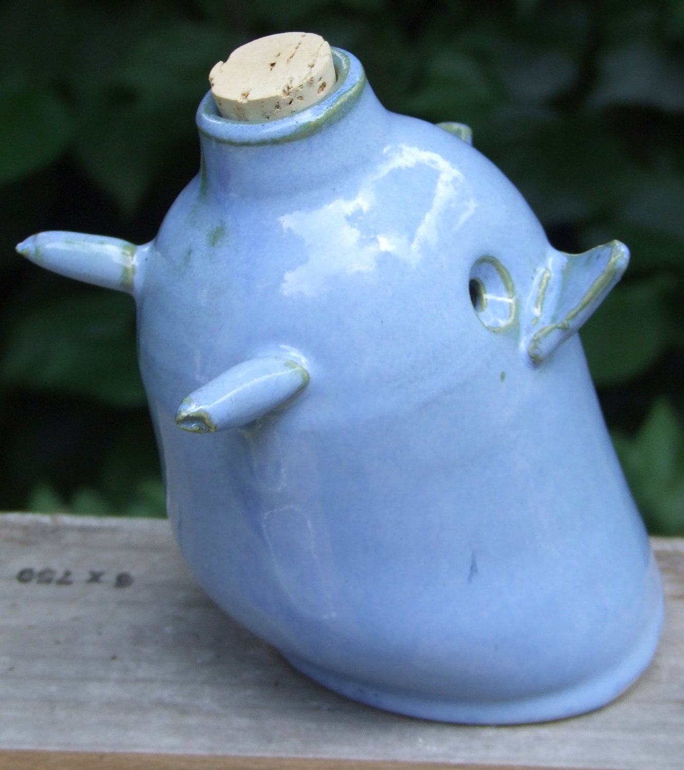 Piggy Bank seated Blue