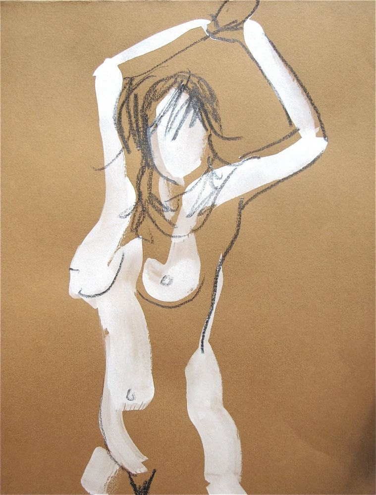 One Minute Pose XXVII.3- original painting by Gretchen Kelly