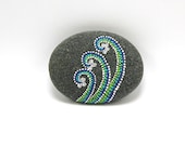 Wave / Alaska Series / Painted Stone by Amy Komar
