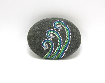 Wave / Alaska Series / Painted Stone by Amy Komar