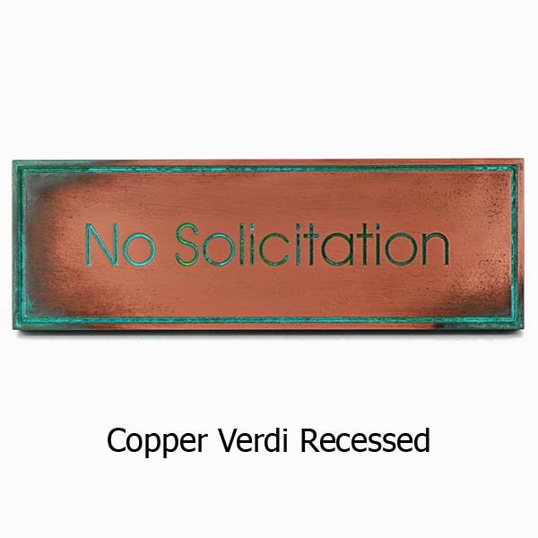 No Solicitation Sign - Modern Advantage Font 12x4 inches Made in the USA