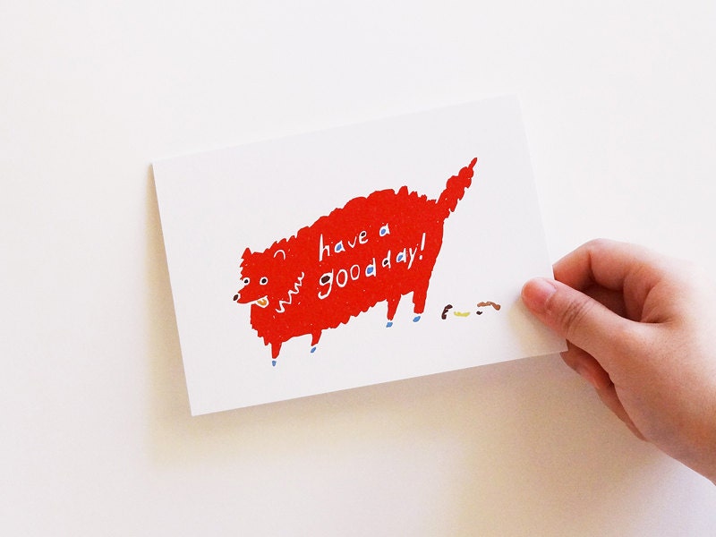 Have a good day dog cards(set of 2)