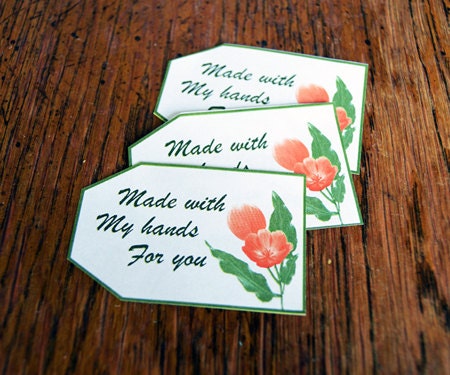Tulip Flower Printable Gift Tags Digital File Print Your Own Tags