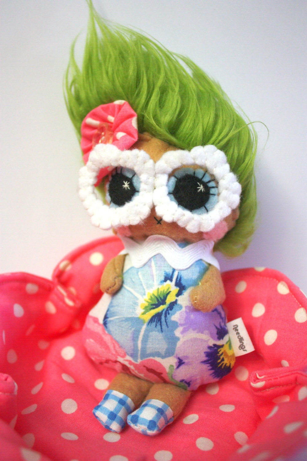 Thumbelina and her Flower by Needlings - Fairytale, Fable and FolkTale Challenge