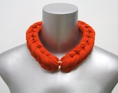 Blood Orange Necklace Braided Jewelry Knotted Choker Tribal Jewelry African Braid Collar Summer Fashion Jewelry Christmasinjuly CIJ