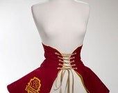 Harry Potter Hogwarts Gryffindor House Inspired Cincher Skirt S/M- Made to Order
