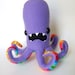 Octopod in Purple and Rainbows
