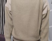 Vintage 80s Asymmetrical Military Style Men's Sweater Size Medium