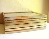 Set of 8x10 Vintage Filigree Corner Gold Metal Picture Frames 6 Count